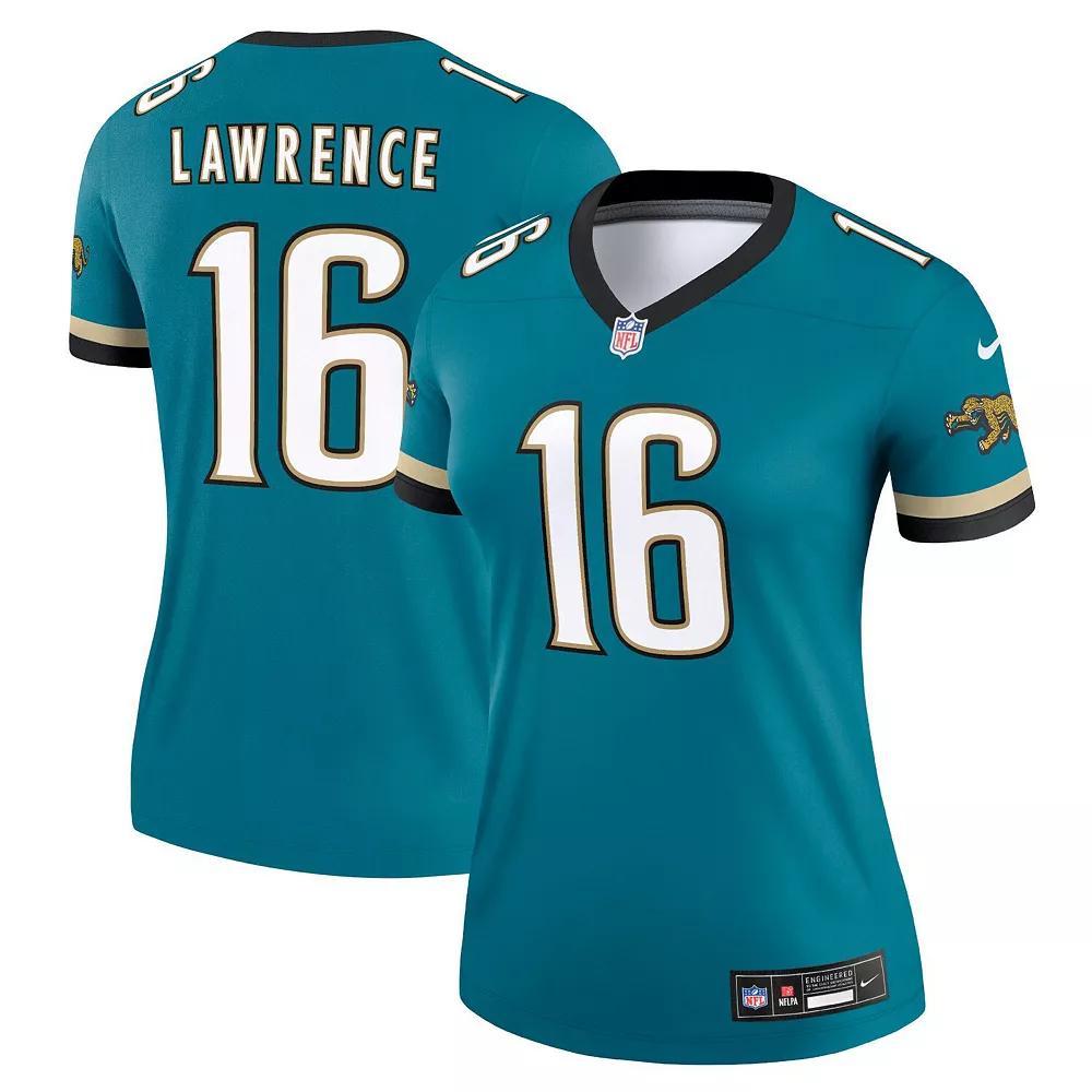 Women's Nike Trevor Lawrence Prowler Throwback Teal Jacksonville Jaguars Alternate Legend Player Performance Top, Size: XL, Blue Product Image