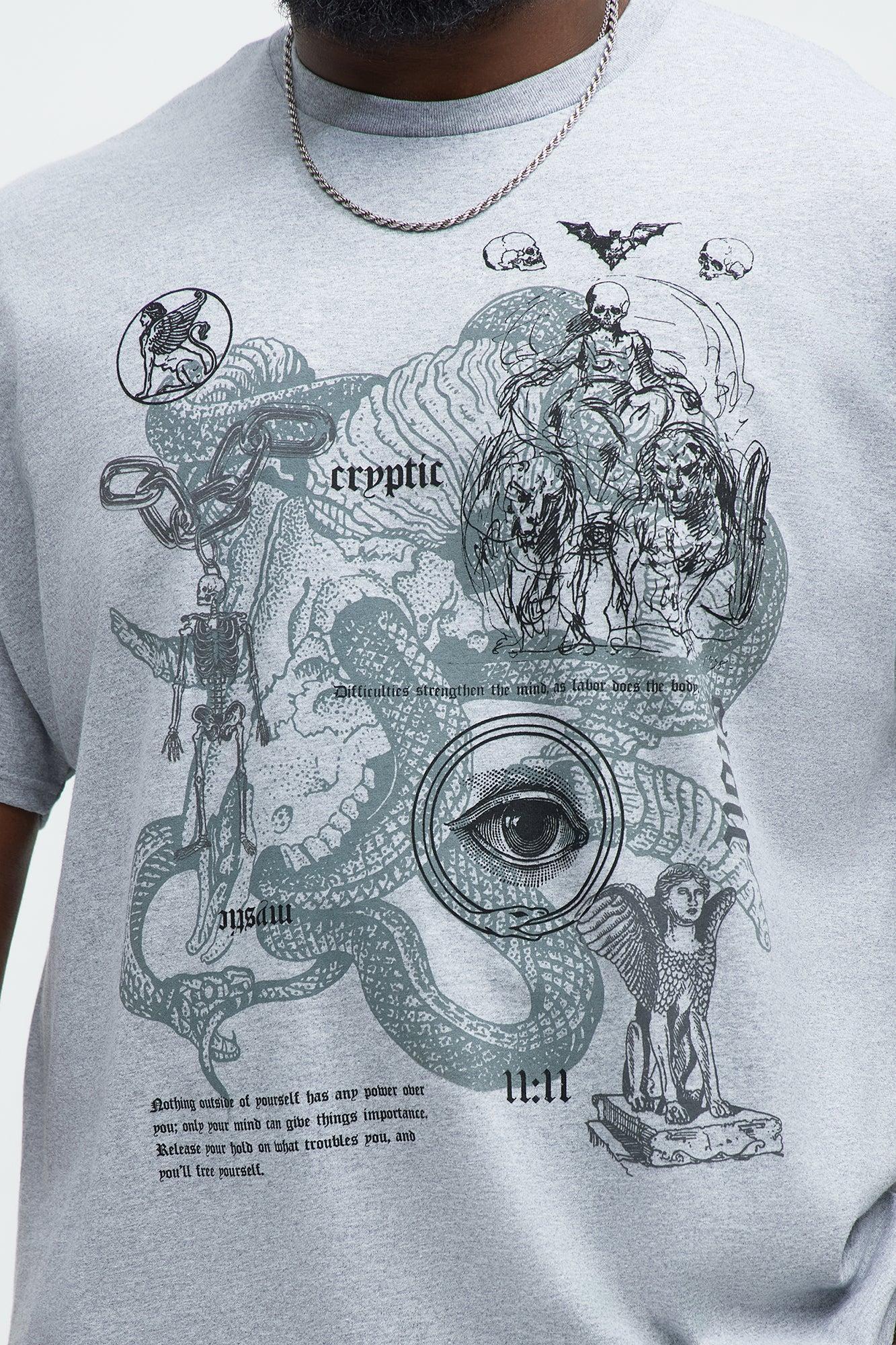 Cryptic Signs Short Sleeve Tee - Heather Grey Product Image