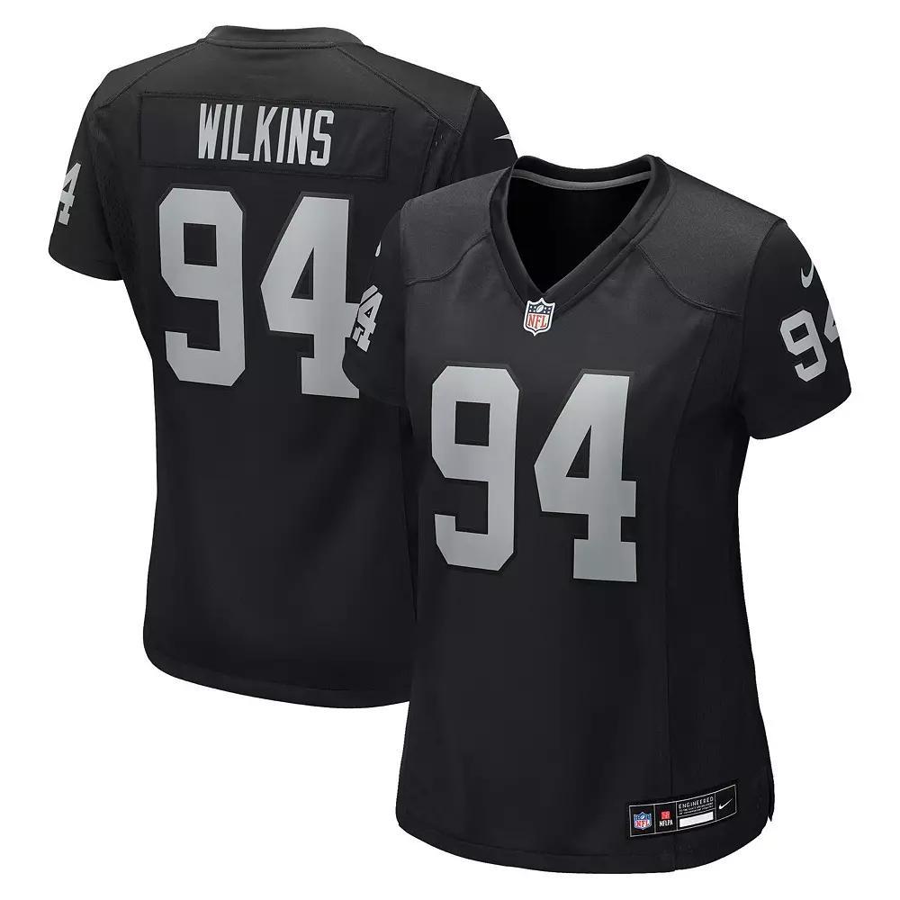 Women's Nike Christian Wilkins Black Las Vegas Raiders Team Game Jersey, Size: Small, Lvr Black Product Image