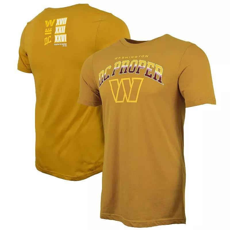 Men's DC PROPER Gold Washington Commanders District of Champions T-Shirt, Size: Medium, Wft Gold Product Image