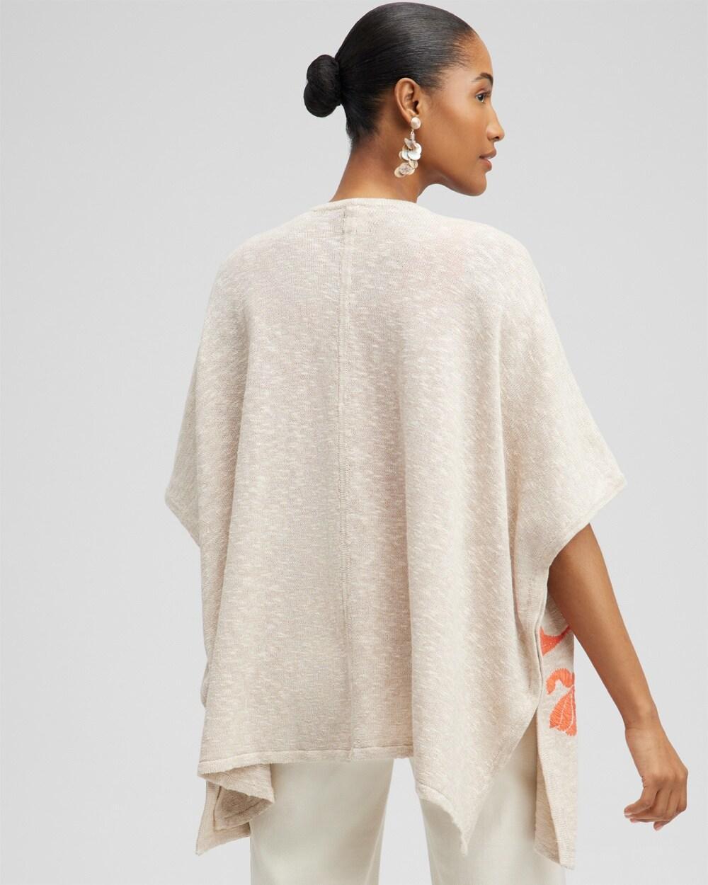 Embroidered Knit Ruana Product Image