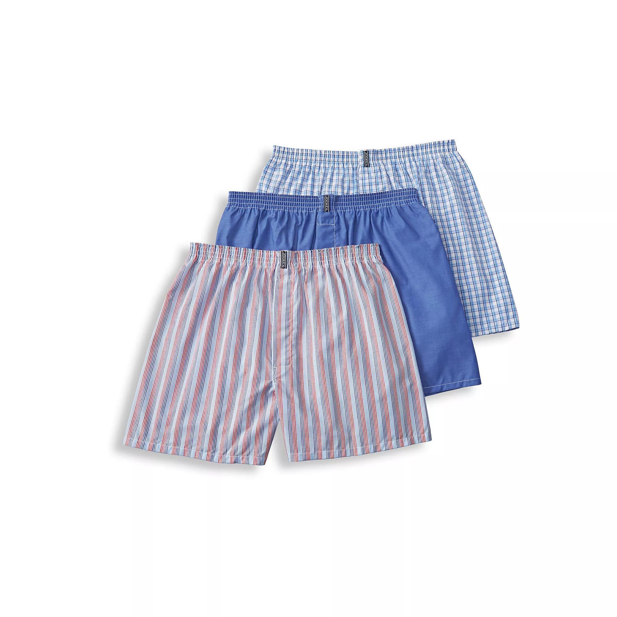 Mens Jockey 3-Pack Classics Full Cut 5 Woven Boxer Product Image