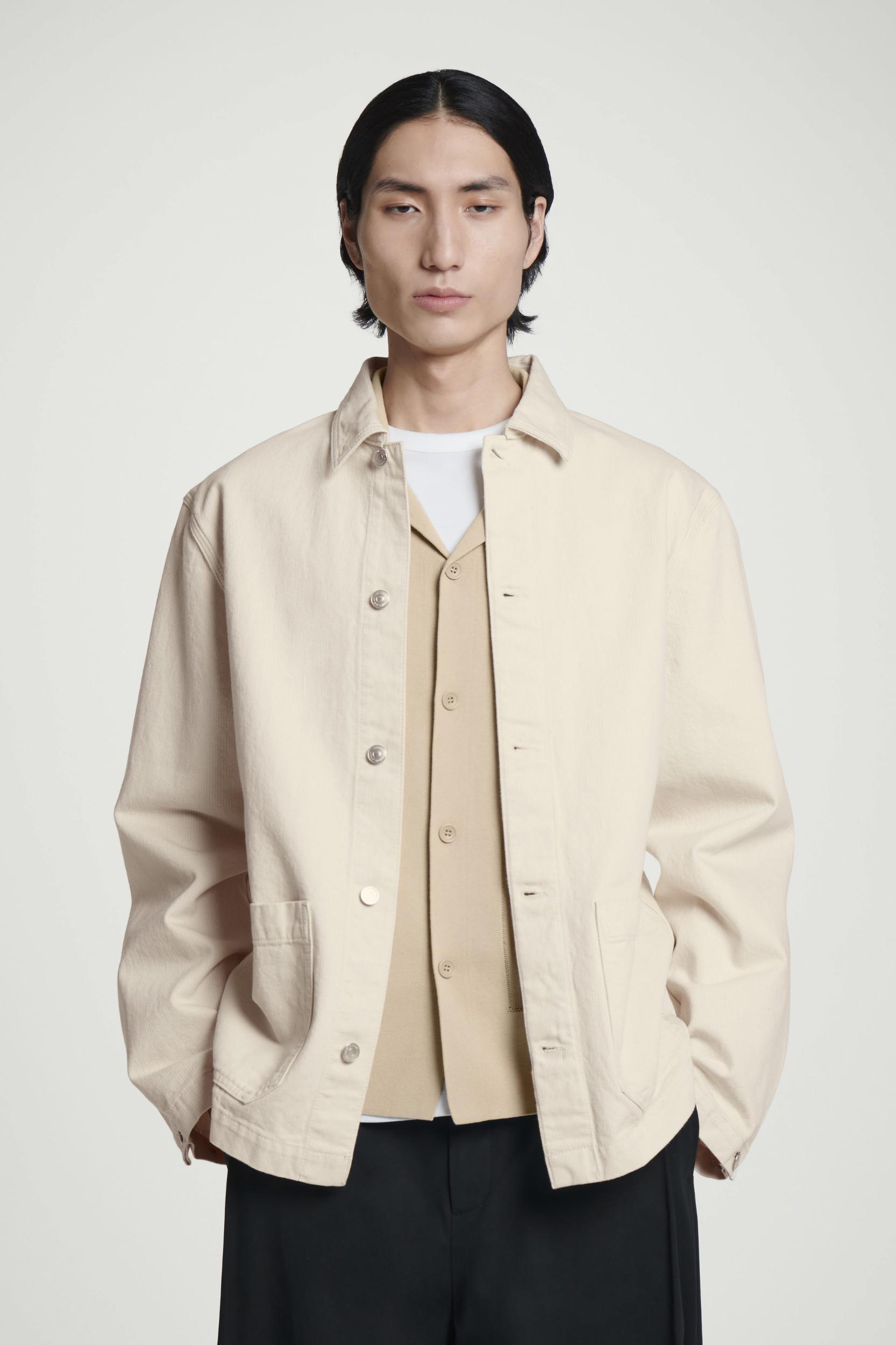 RELAXED CHAINSTITCHED DENIM OVERSHIRT Product Image