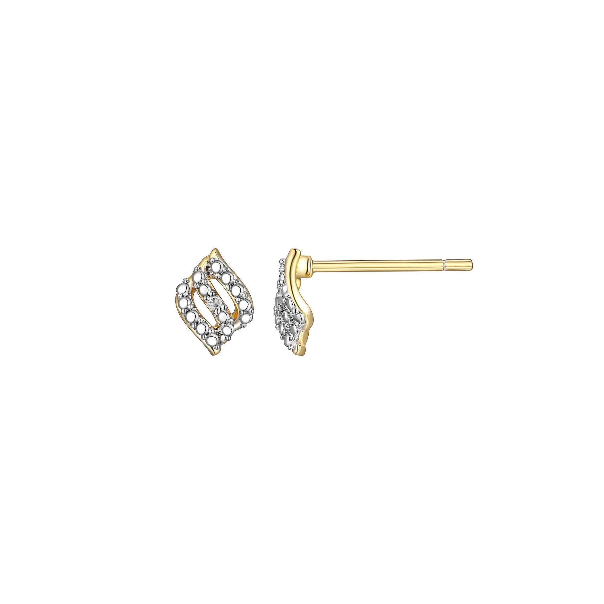 Sarafina Diamond Accent Stud Earrings, Womens, Gold Tone White Product Image
