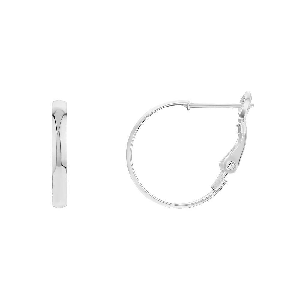 PRIMROSE Sterling Silver Hoop Earrings, Women's, Grey Product Image