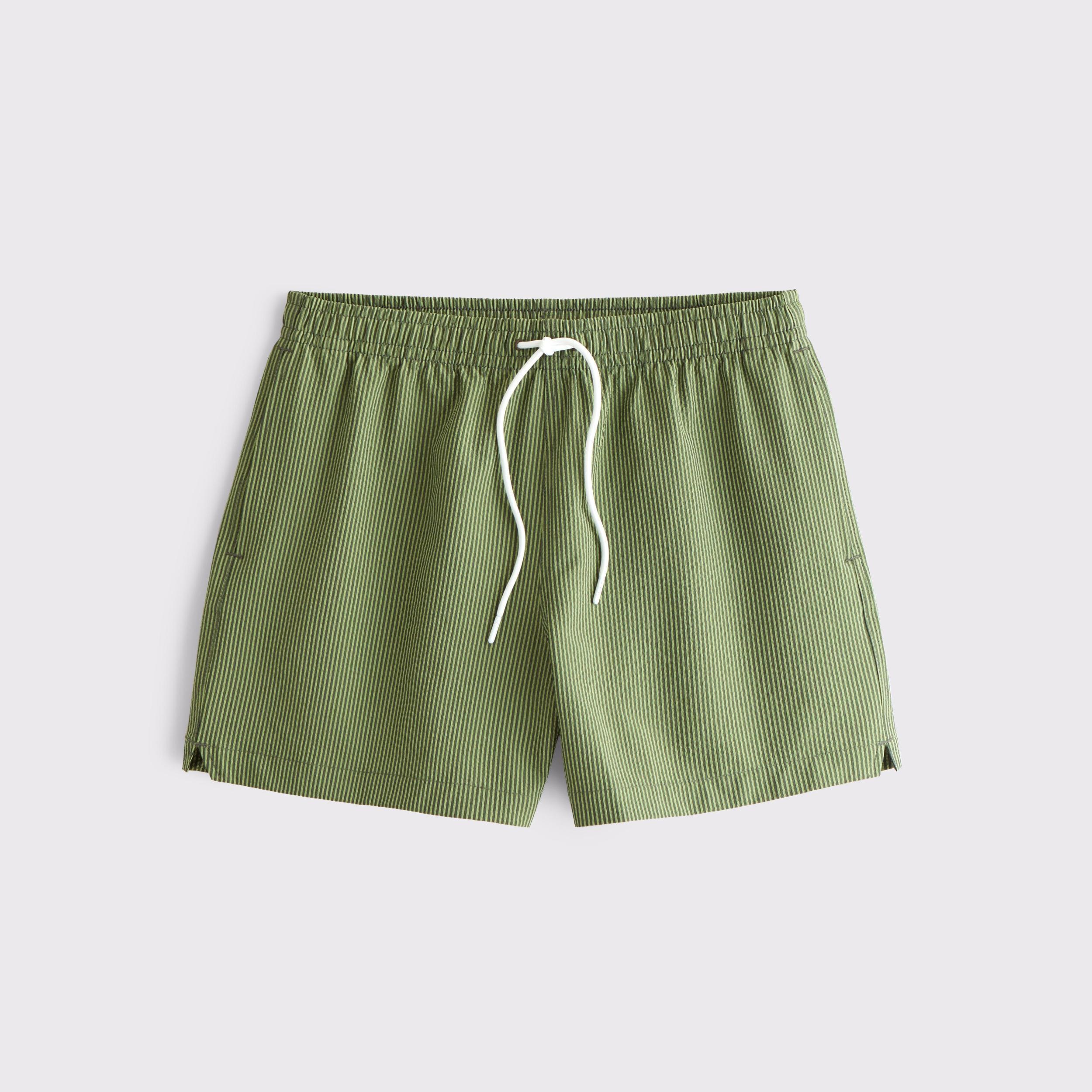 Pull-On Wide Seersucker Swim Trunk Product Image