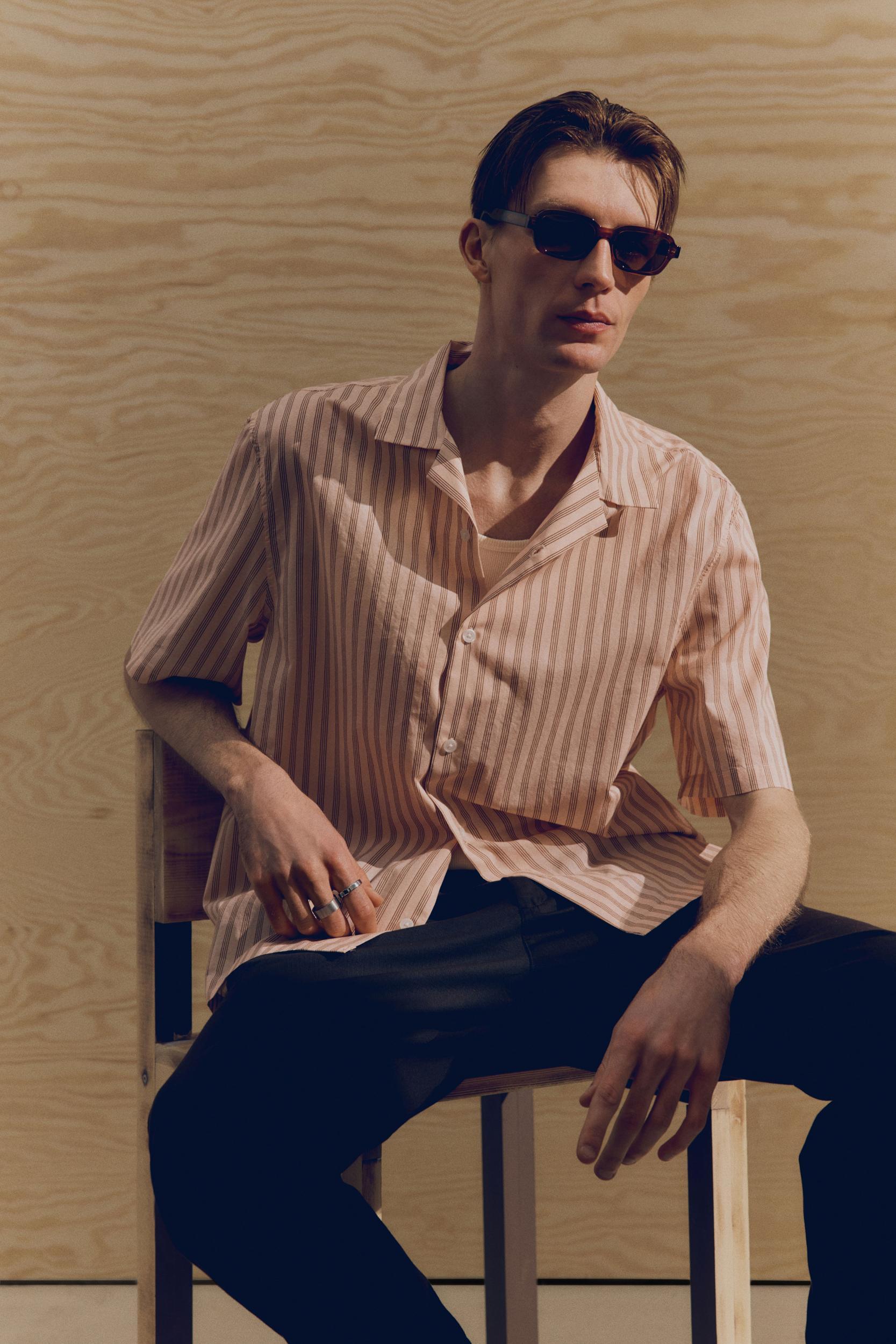 Regular-Fit Cotton Resort Shirt Product Image