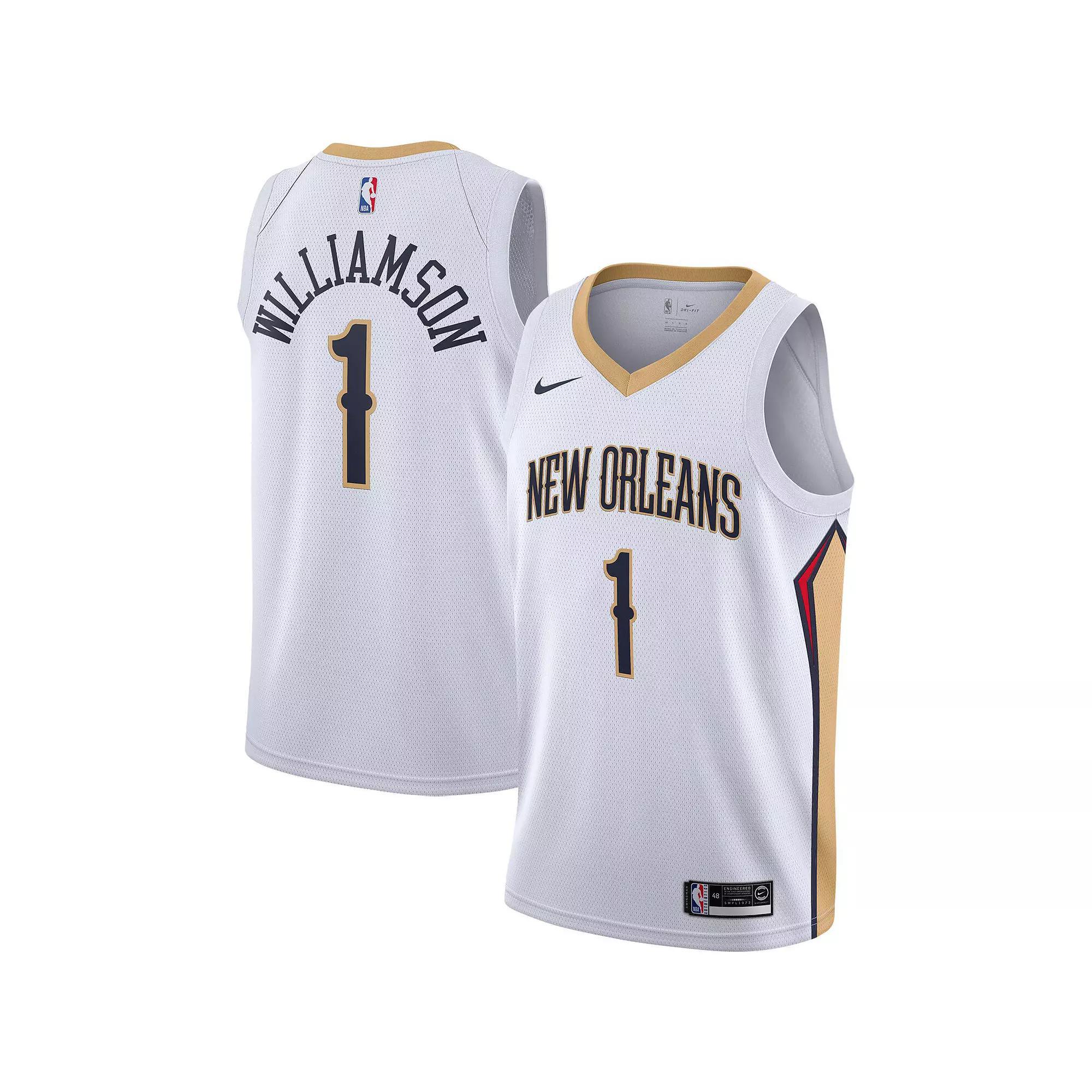 Men's Nike Zion Williamson White New Orleans Pelicans 2019/2020 Swingman Jersey - Association Edition, Size: Small Product Image