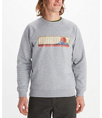 Marmot Montane Crew Sweatshirt (Grey Heather) Men's Clothing Product Image