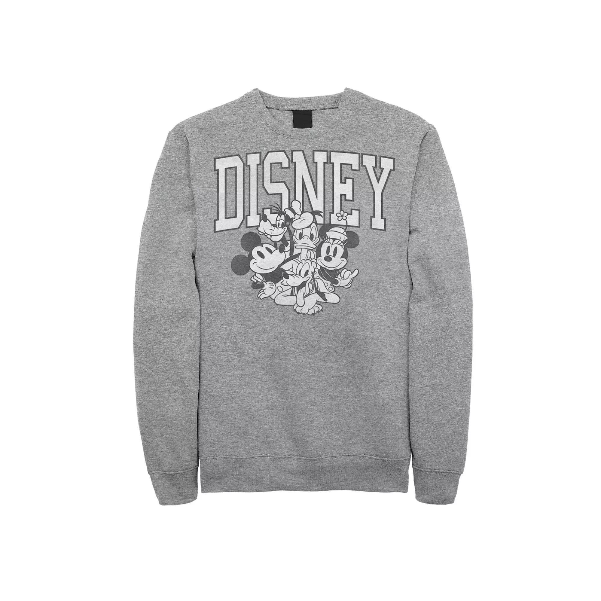 Disney's Mickey Mouse Men's Group Graphic Fleece, Size: XXL, Athletic Grey Product Image