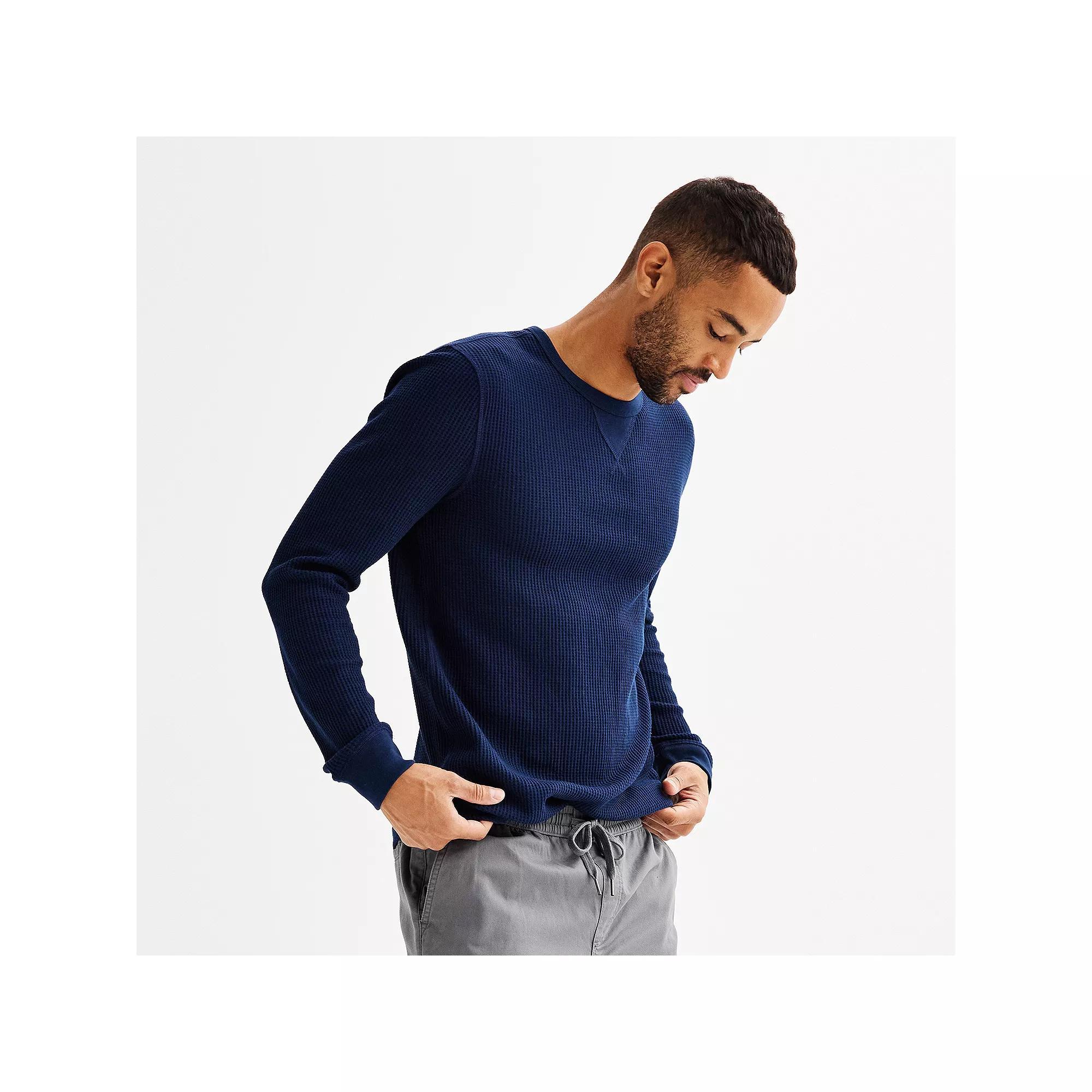 Men's Sonoma Goods For Life® The Essential Waffle Thermal Tee, Size: XXL, Purple Product Image