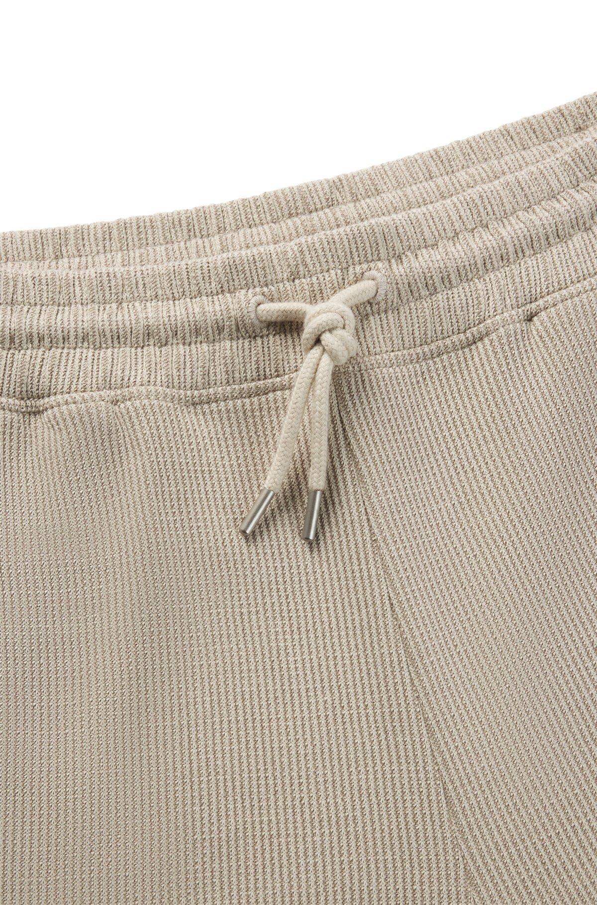 Loose-fit shorts in waffle-structured cotton Product Image