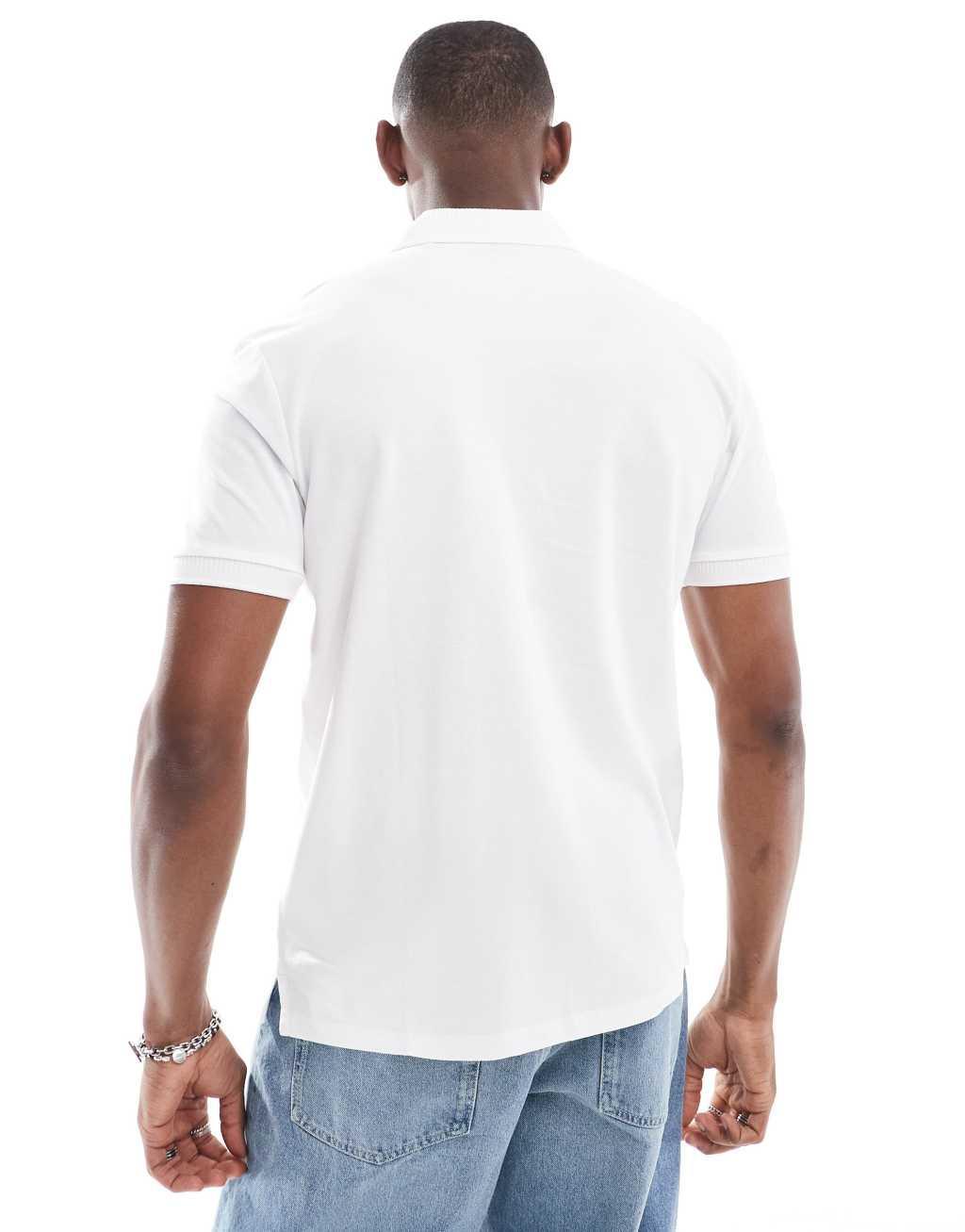 HUGO RED Dereso polo shirt in white Product Image