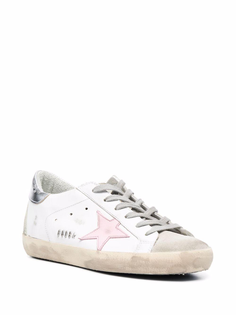 star-patch leather low-top sneakers  Product Image