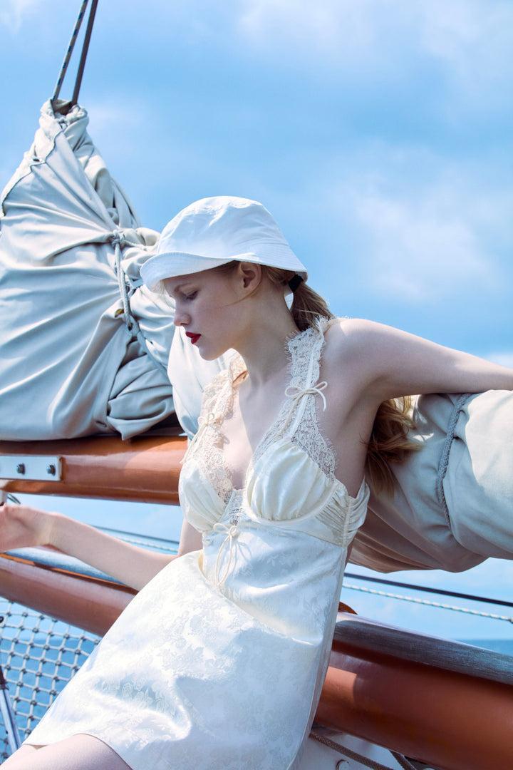 Victoria Slip Dress — Ivory Product Image