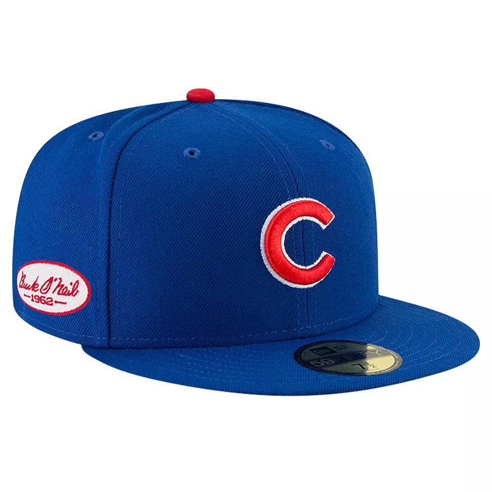 Men's New Era  Royal Chicago Cubs Buck O'Neil On Field 59FIFTY Fitted Hat, Size: 8, Blue Product Image