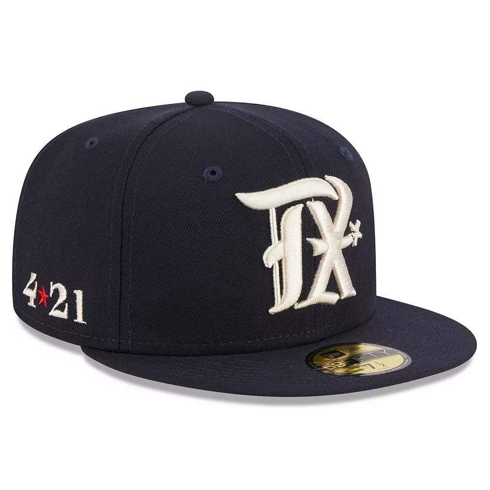 Mens New Era Texas Rangers 2023 City Connect 59FIFTY Fitted Hat Blue Product Image
