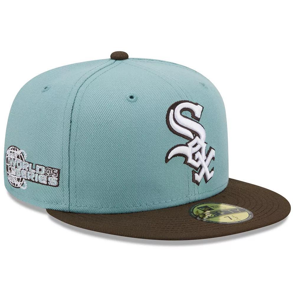 Men's New Era Light Blue/Brown Chicago White Sox  2005 World Series Beach Kiss 59FIFTY Fitted Hat, Size: 7 1/2 Product Image