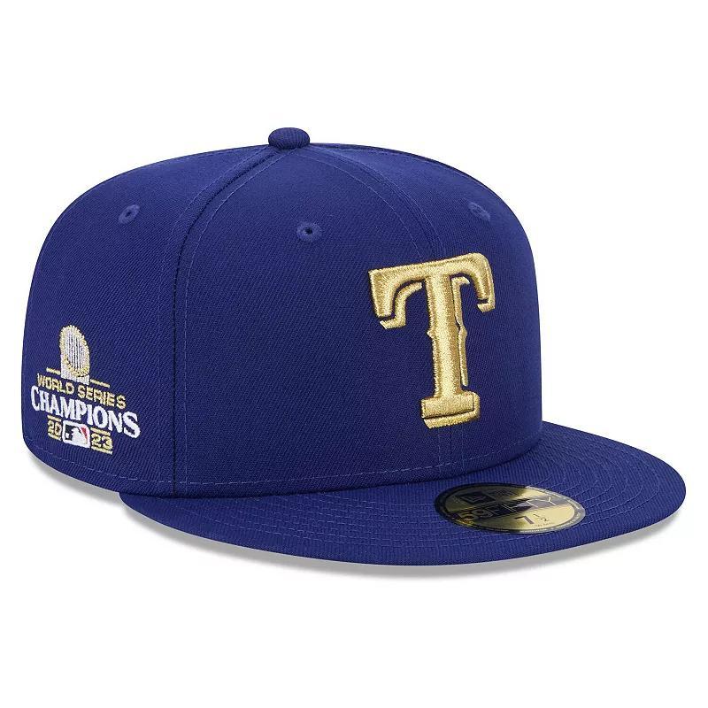 Men's New Era  Royal Texas Rangers 2024 Gold Collection 59FIFTY Fitted Hat, Size: 8, Blue Product Image