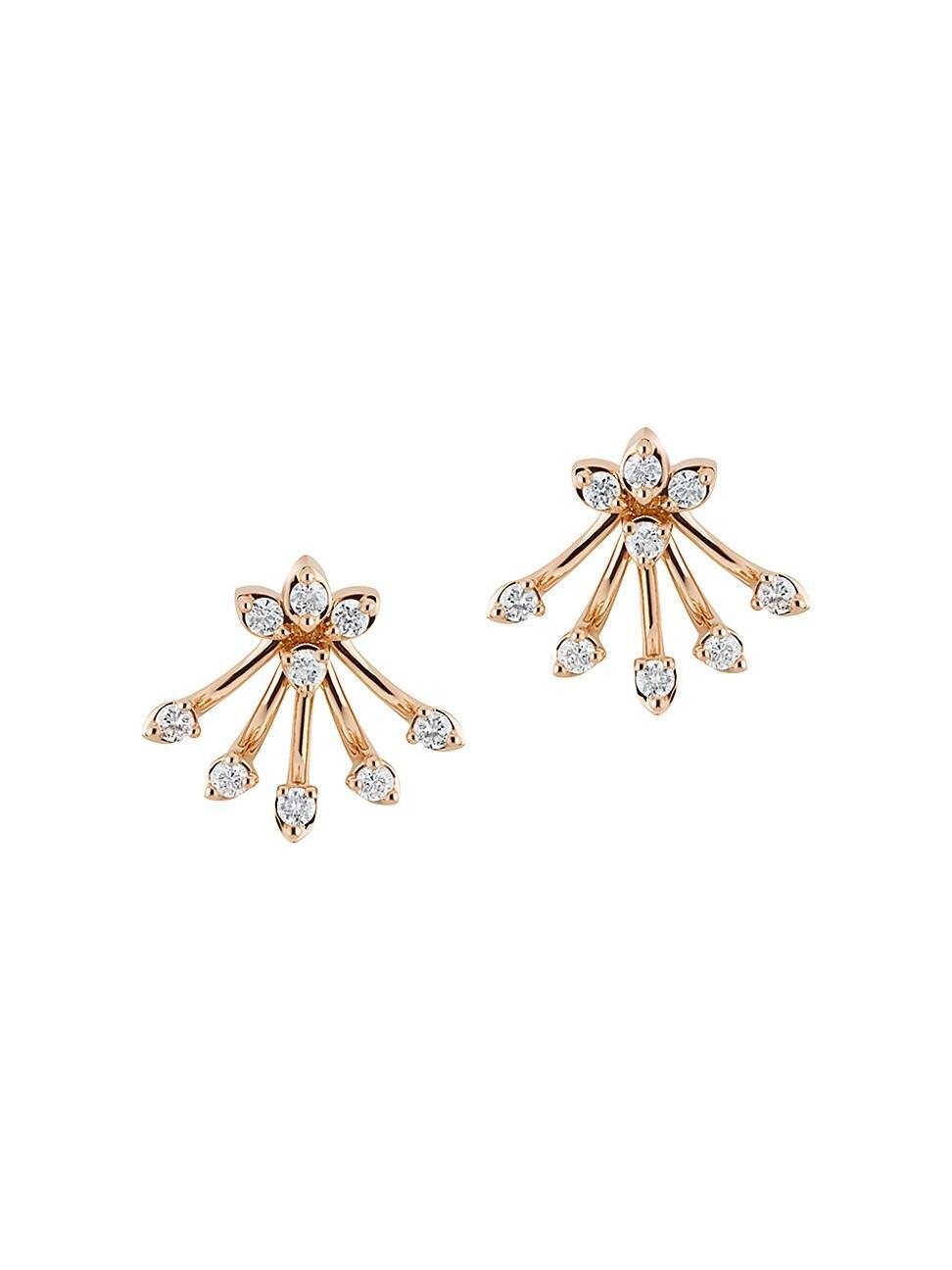 Womens Luminus 18K Pink Gold & 0.20 TCW Diamond Earrings Product Image