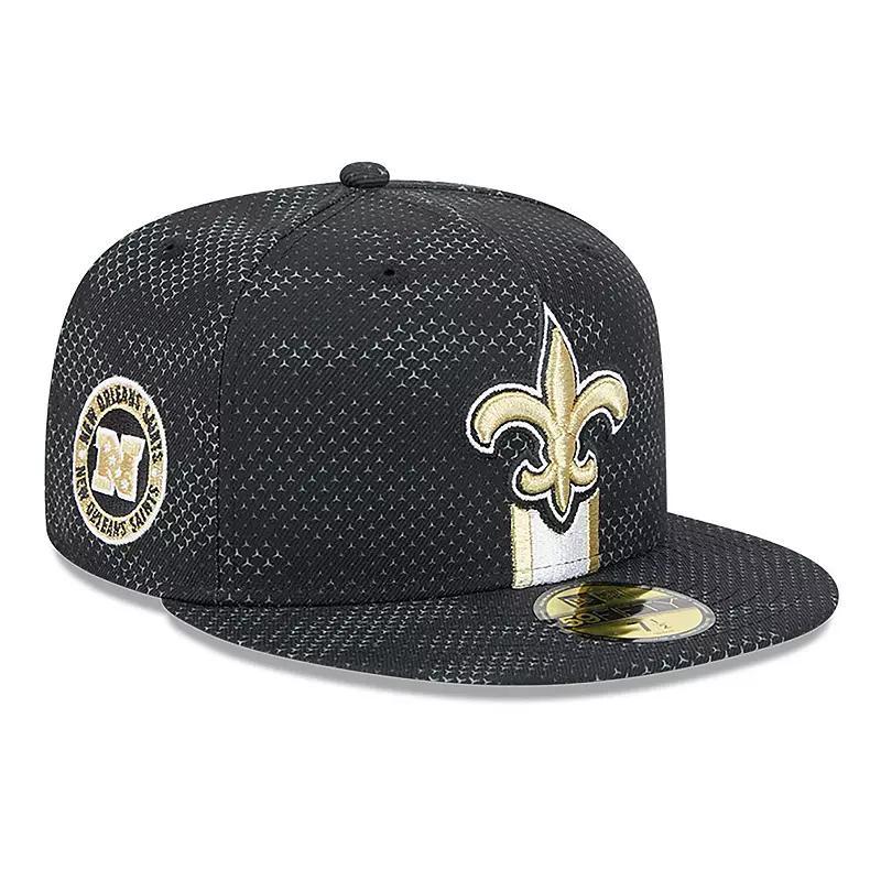Men's New Era  Black New Orleans Saints 2024 Sideline 59FIFTY Fitted Hat, Size: 6 7/8 Product Image