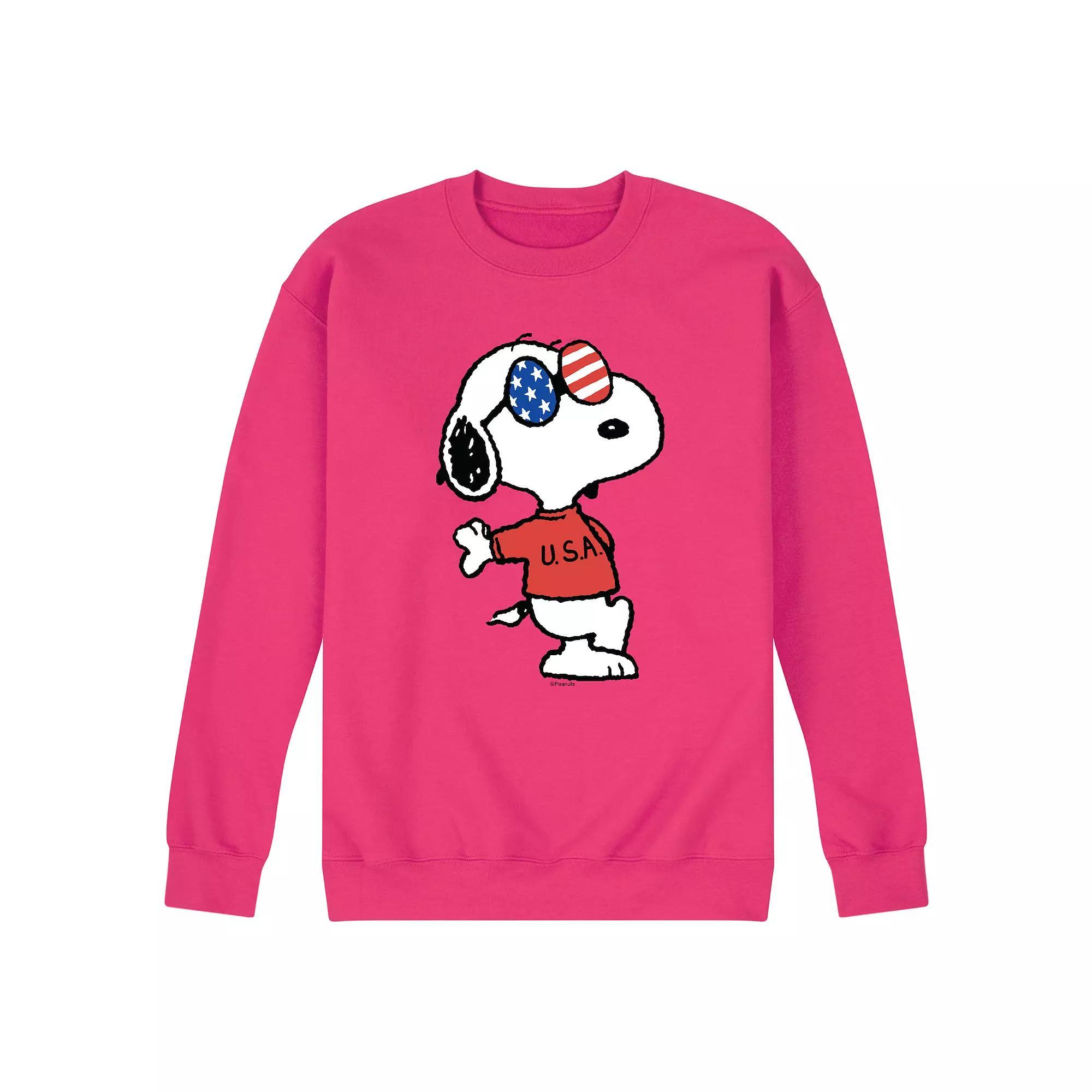 Mens Peanuts Snoopy Americana Graphic Sweatshirt Product Image