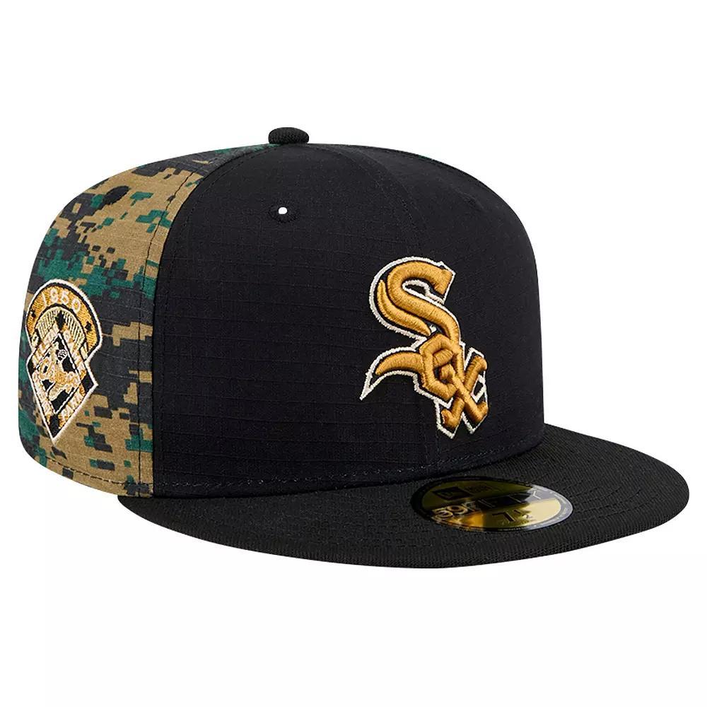Men's New Era Black Chicago White Sox Digi Camo 59FIFTY Fitted Hat, Size: 7 3/8 Product Image