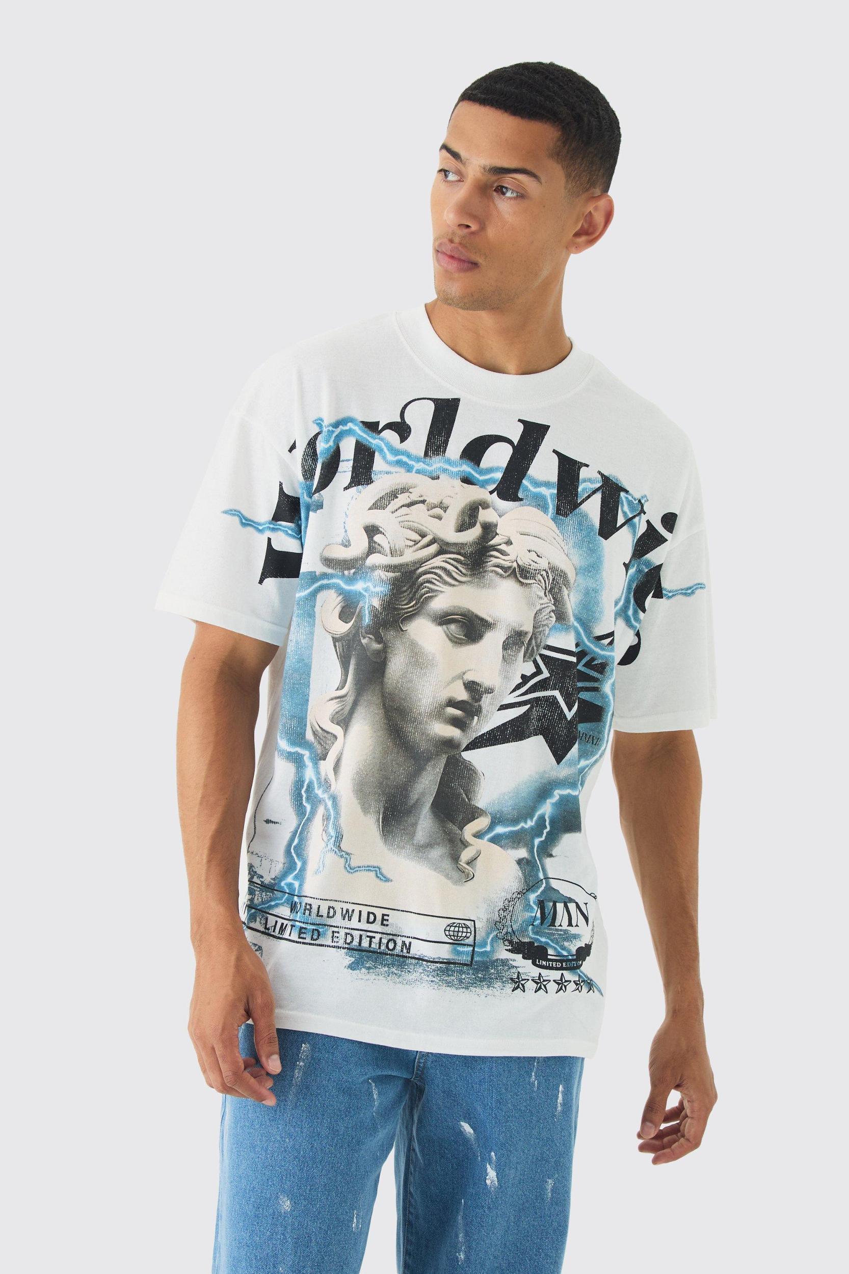 Oversized Renaissance Over Seams T-shirt | boohooMAN USA Product Image