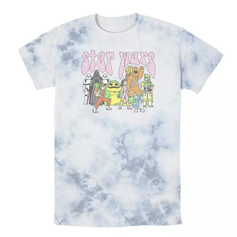 Men's Star Wars Psychedelic Group Poster Tee, Boy's, Size: Large, Black Grey Product Image