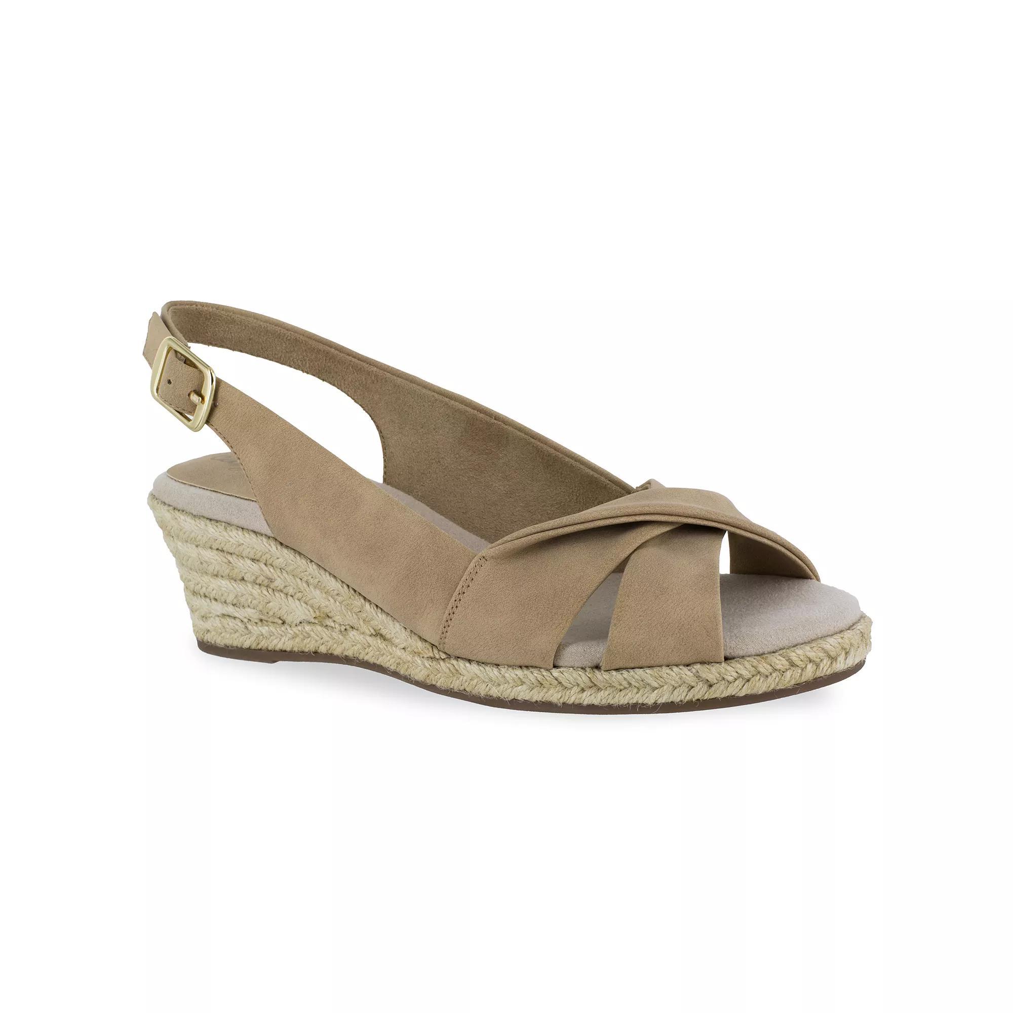Easy Street Maureen Womens Espadrille Wedge Sandals Product Image
