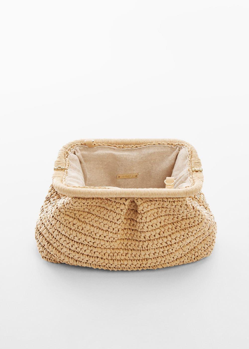 Mango Womens Natural Fiber Clutch Bag Product Image