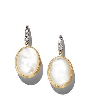 Marco Bicego 18K Two Tone Gold Siviglia Diamond & Mother Of Pearl Drop Earrings - 150th Anniversary Exclusive Product Image