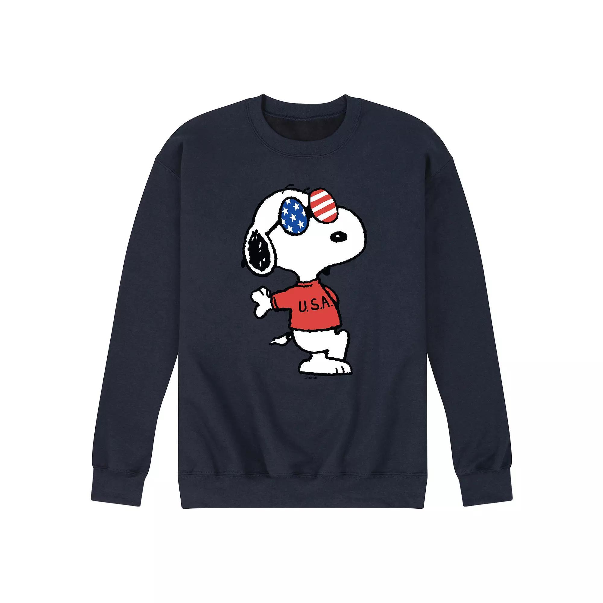 Mens Peanuts Snoopy Americana Graphic Sweatshirt Product Image