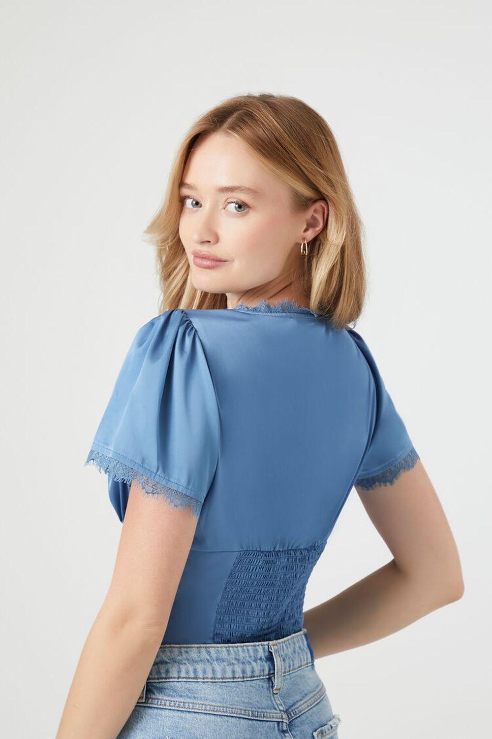 Eyelash Lace-Trim Crop Top | Forever 21 Product Image