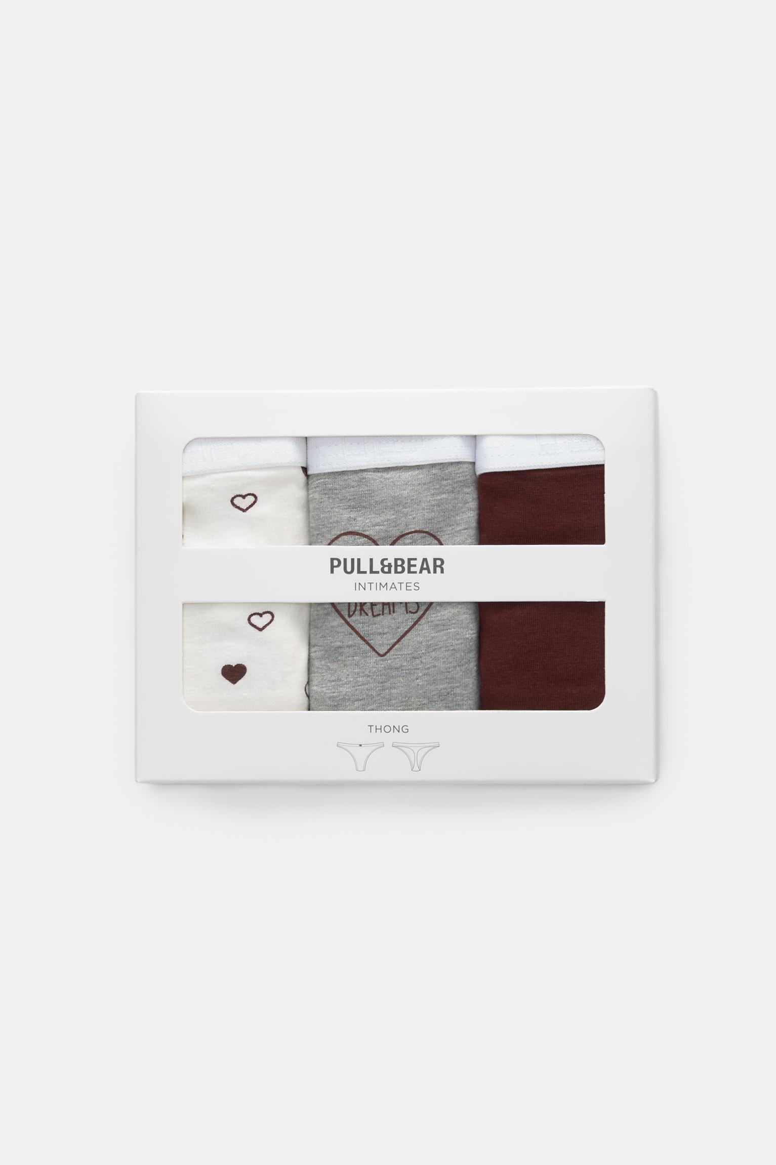 3-pack of heart print thongs Product Image