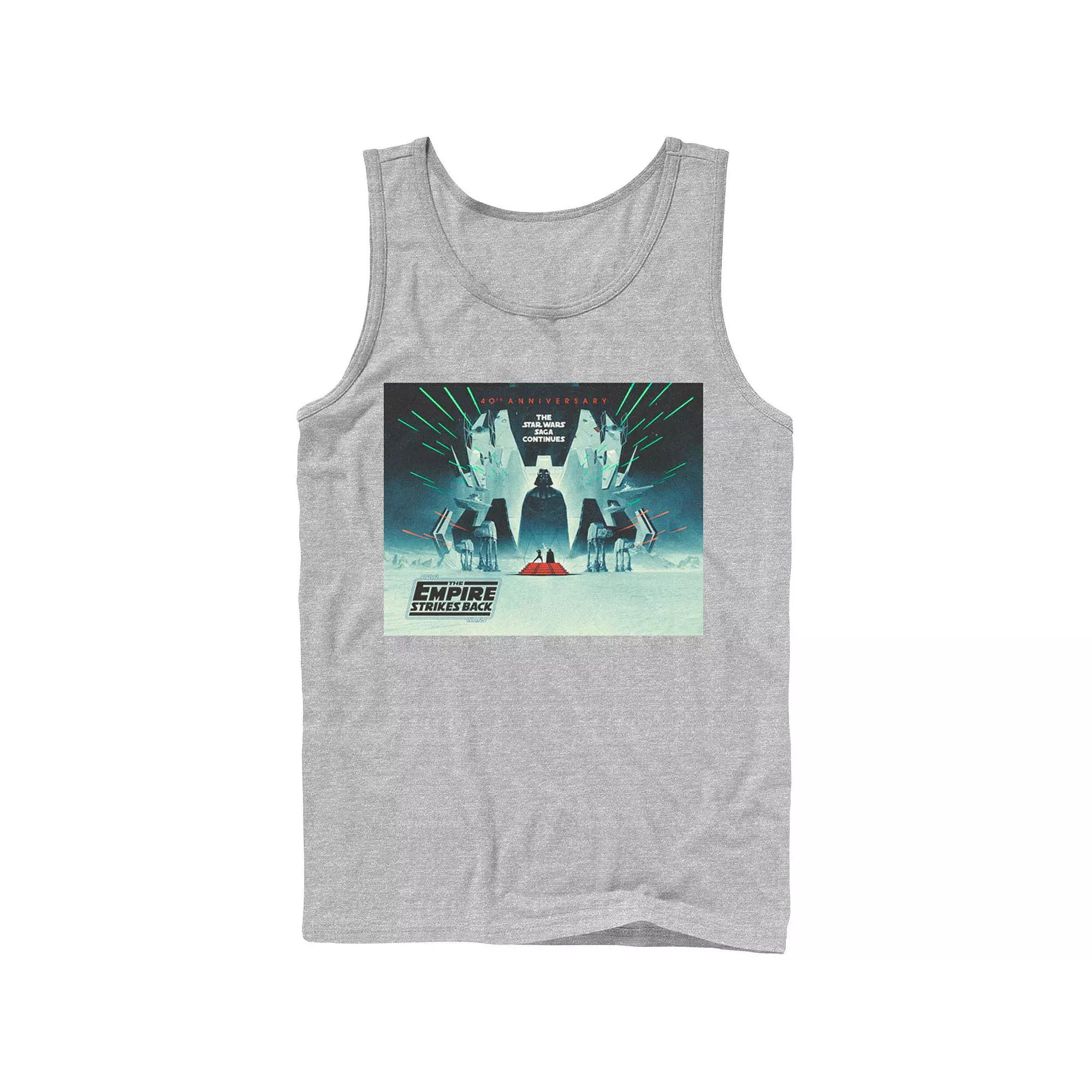 Men's Star Wars: The Empire Strikes Back 40th Anniversary Poster Tank Top, Size: Large, White Product Image