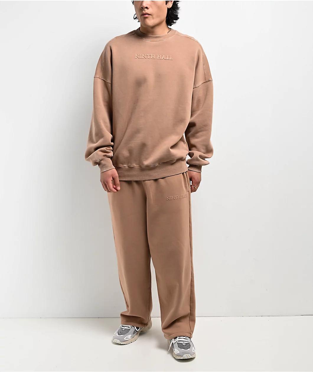 Ninth Hall Fundamentals Logo Chanterelle Oversized Crewneck Sweatshirt Product Image