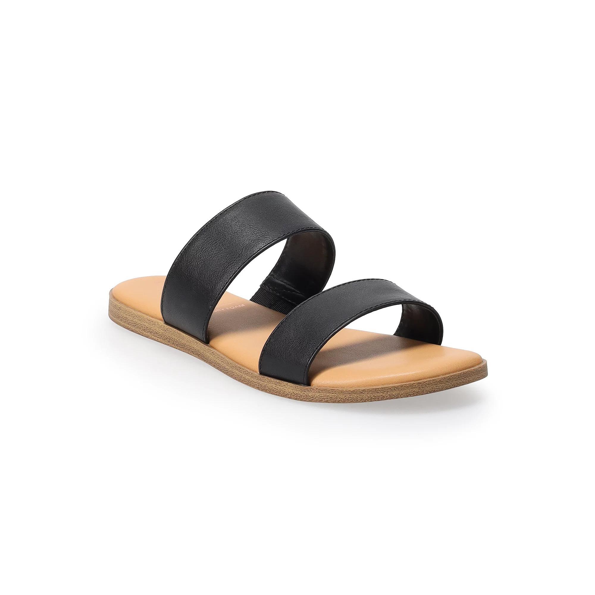 LC Lauren Conrad Sunstone Women's Slide Sandals, Size: 10, Black Product Image