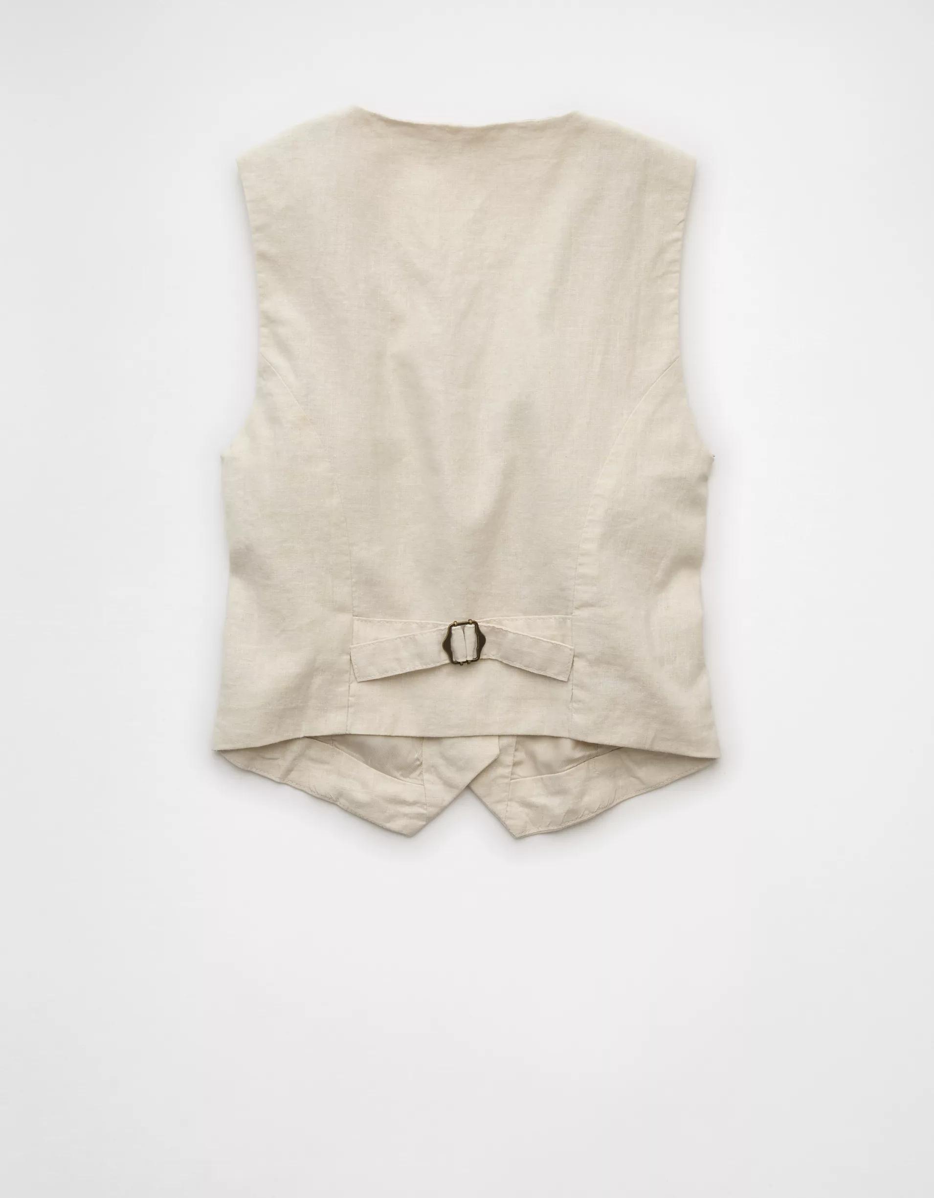 AE Linen-Blend Vest Product Image