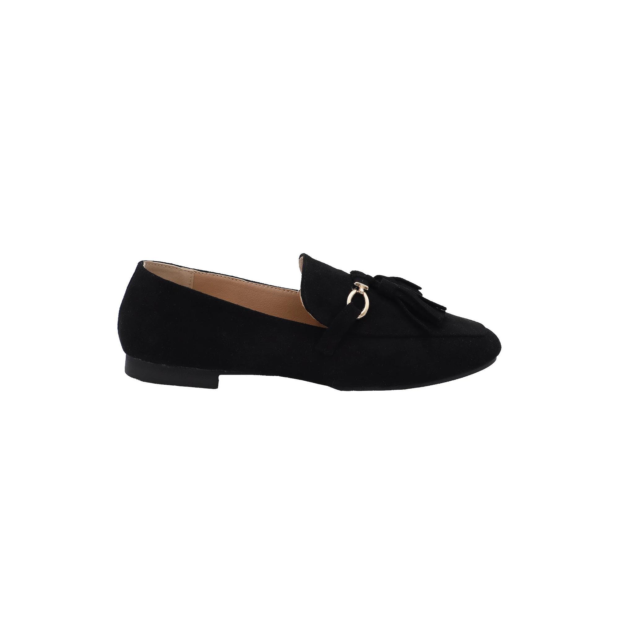 Yoki Edline-44 Women's Tassel Loafers, Size: 9, Black Product Image