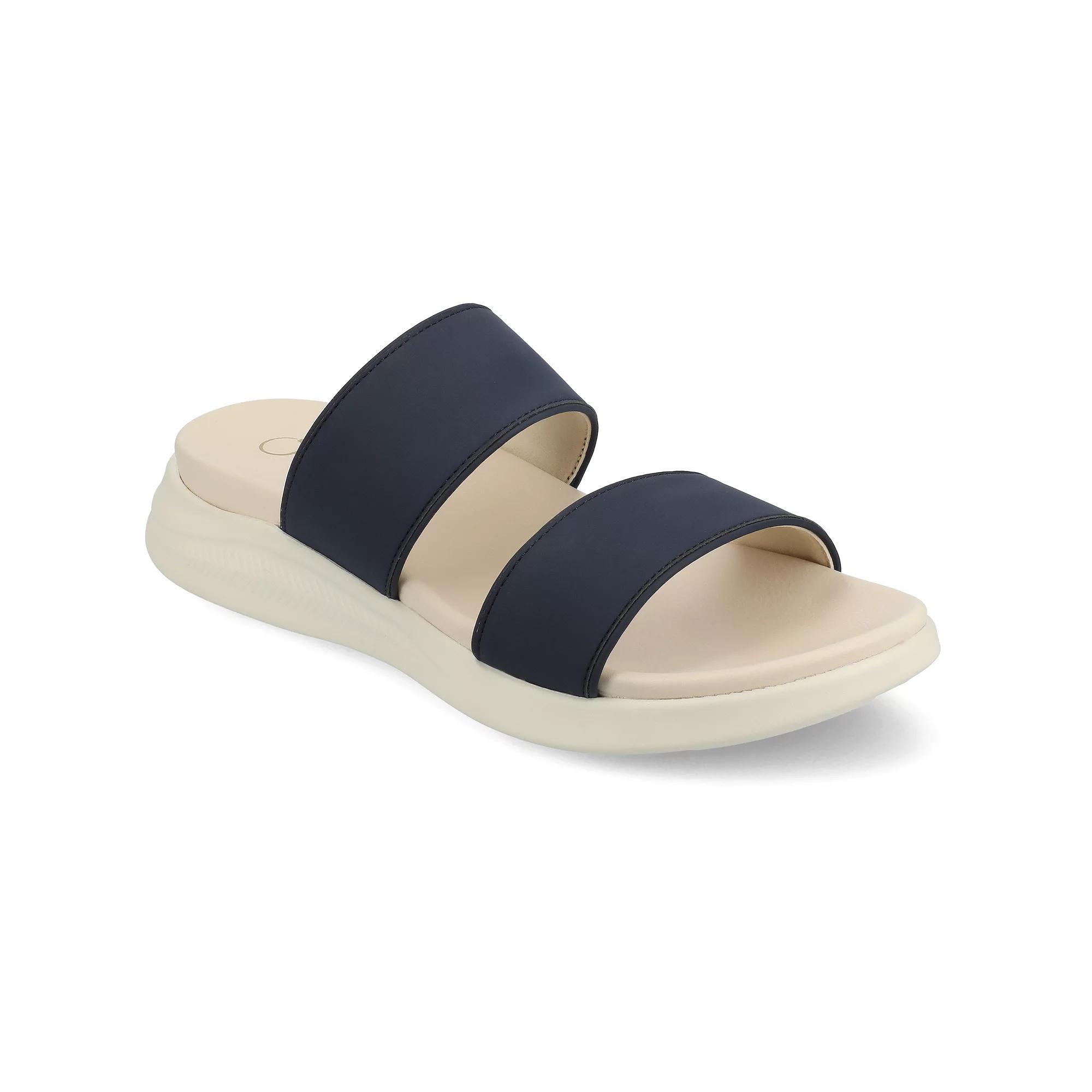 Journee Women's Janis Slip-On Sandals, Size: 6.5, Blue Product Image