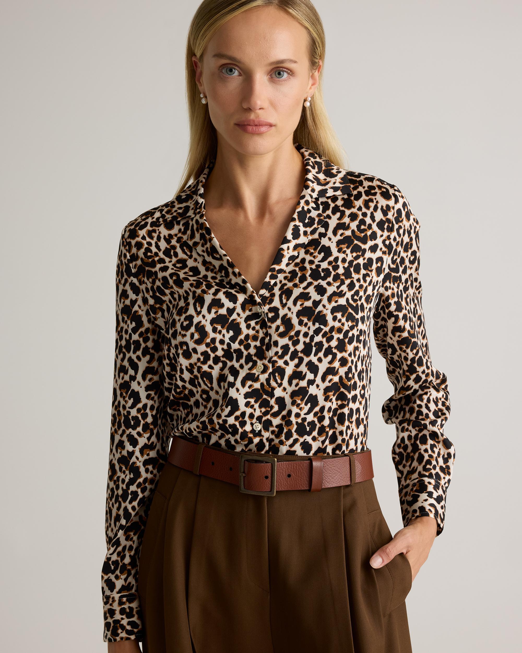 Quince | Women's Washable Stretch Silk Notch Collar Blouse Product Image