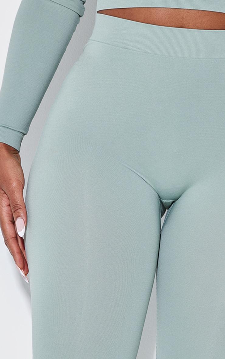 Shape Sage Green Stretch Seamless High Waisted Leggings Product Image