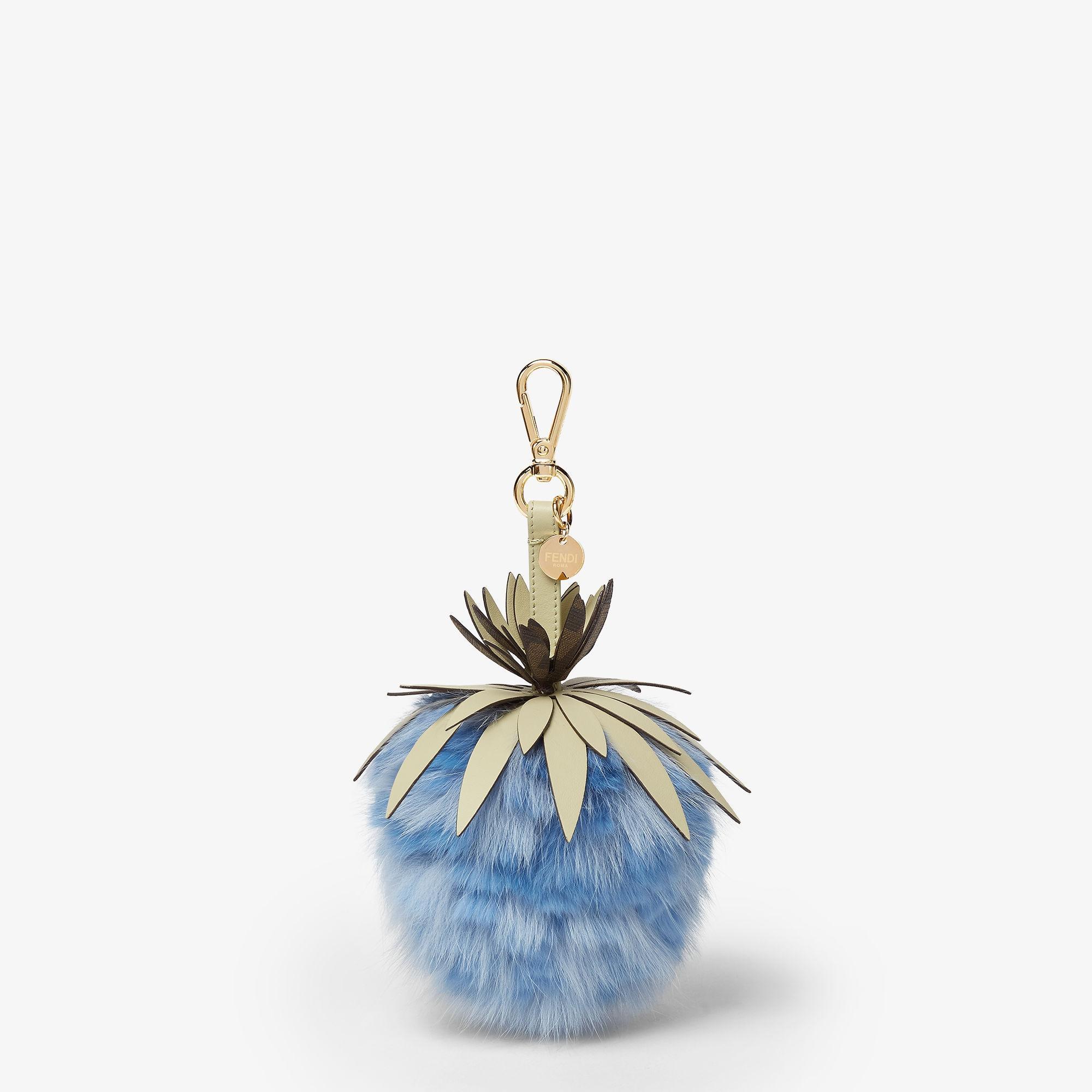 Fendi Pineapple CharmBlue fox and rabbit fur charm Product Image