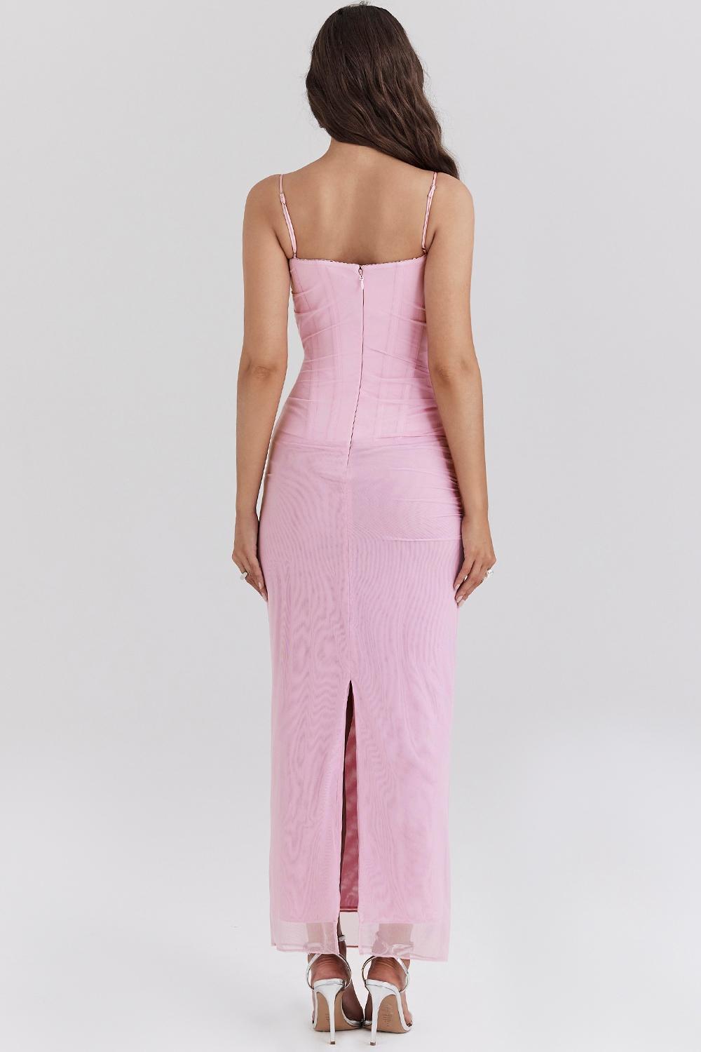 Nalini  cotton candy corset maxi dress Product Image