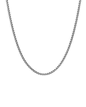Mens The Chain Collection Sterling Silver Small Double Box Chain Necklace Product Image