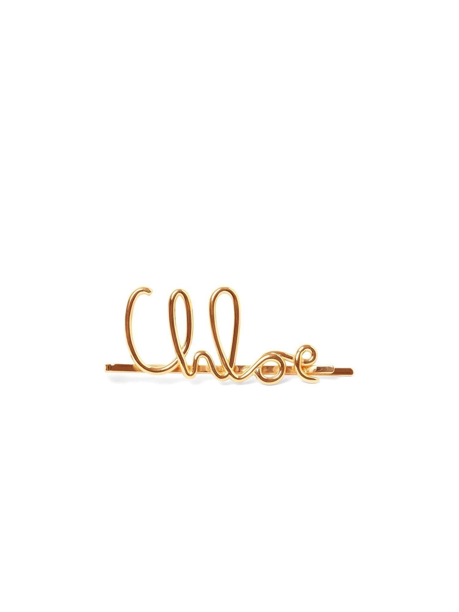 CHLOÉ Iconic Hair Clips Accessories In Metallic Product Image