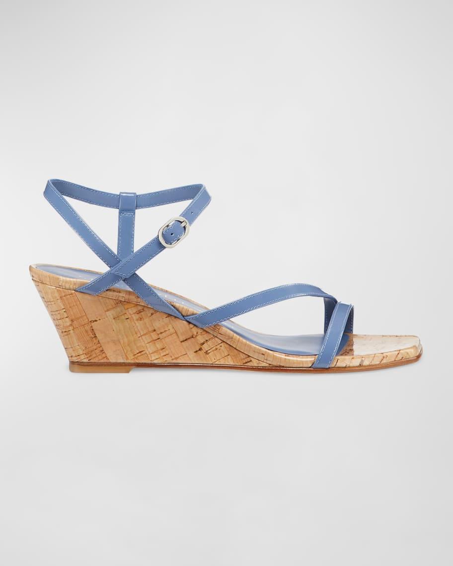 Oasis Patent Ankle-Strap Wedge Sandals Product Image