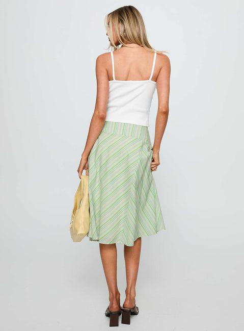 Vettie Midi Skirt Green Multi Product Image