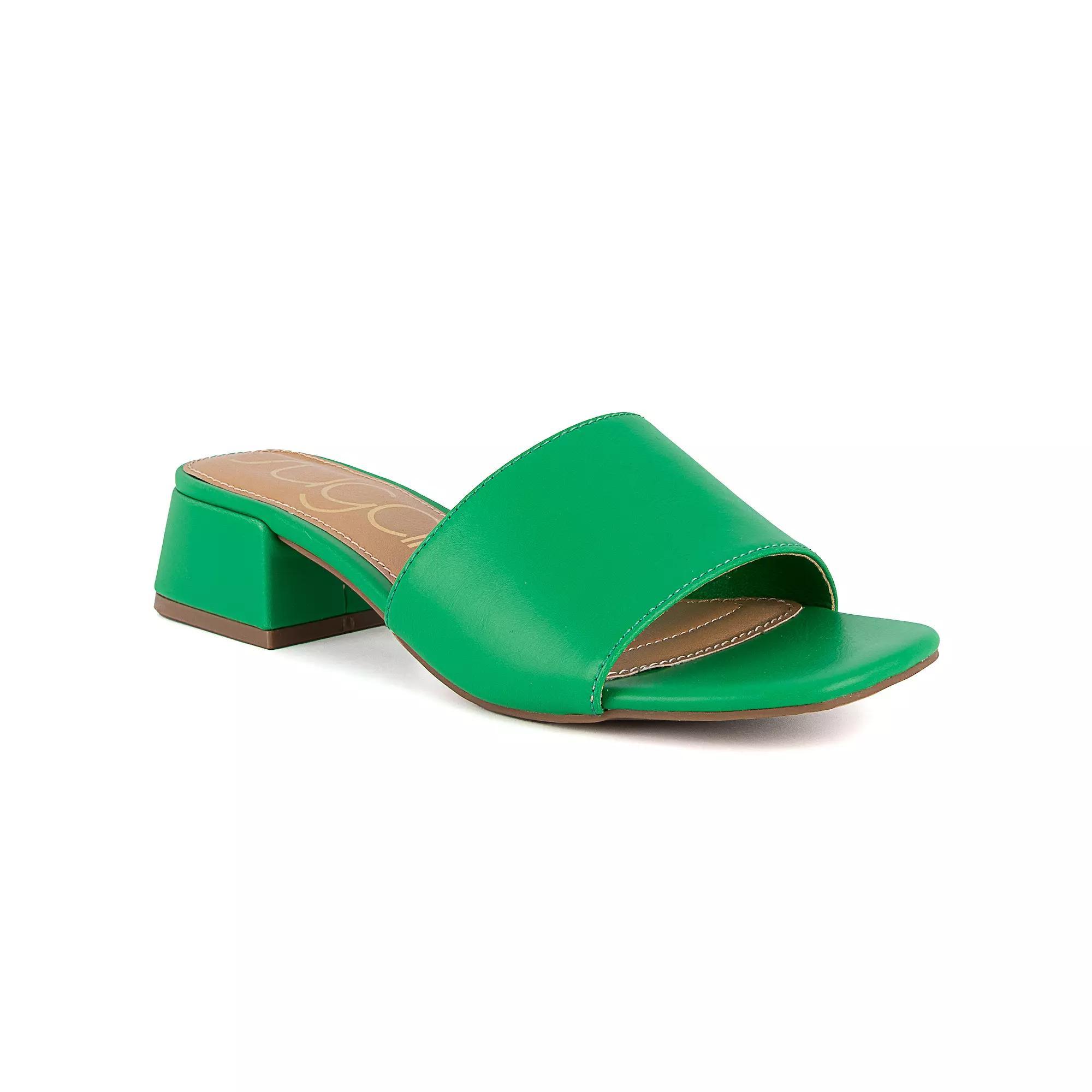 sugar Uniform 3 Women's Block Heel Sandals, Size: 6, Green Product Image